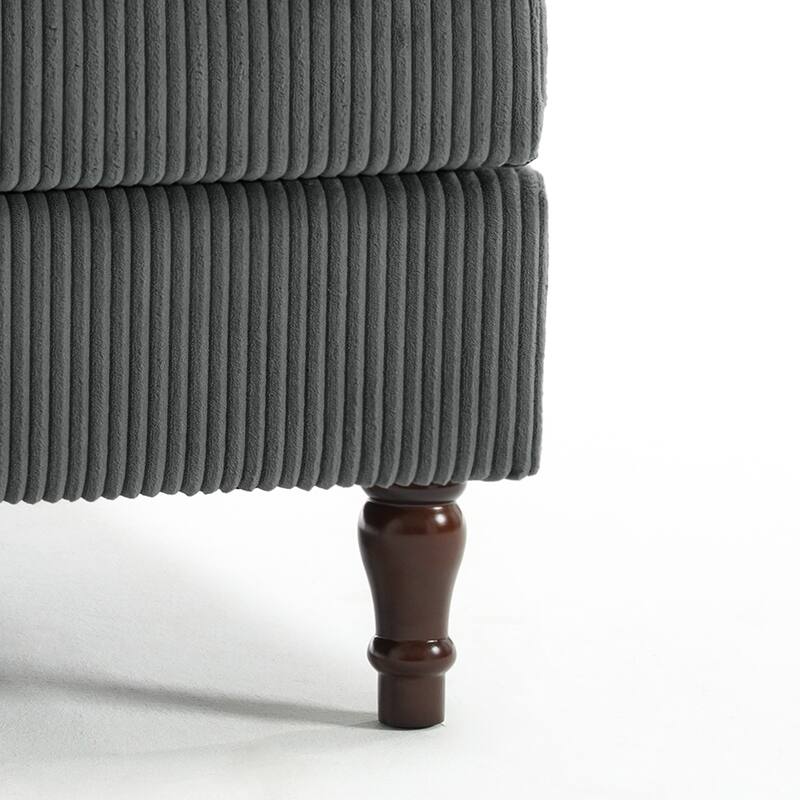 Modern Corduroy Corner Armchair Armless Chair sofa