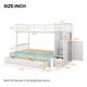 preview thumbnail 11 of 9, Twin over Full/Twin Convertible Bunk Bed with Storage Shelves and Drawers, White