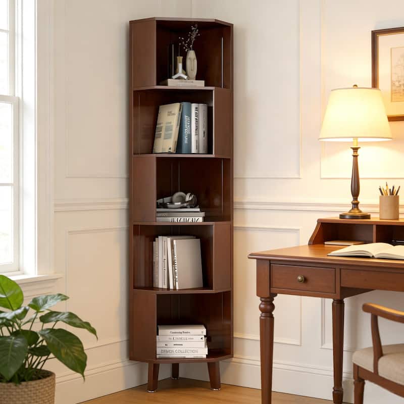 Corner Shelf, Multi-layer Corner Bookshelf, Bookcase, Display Rack