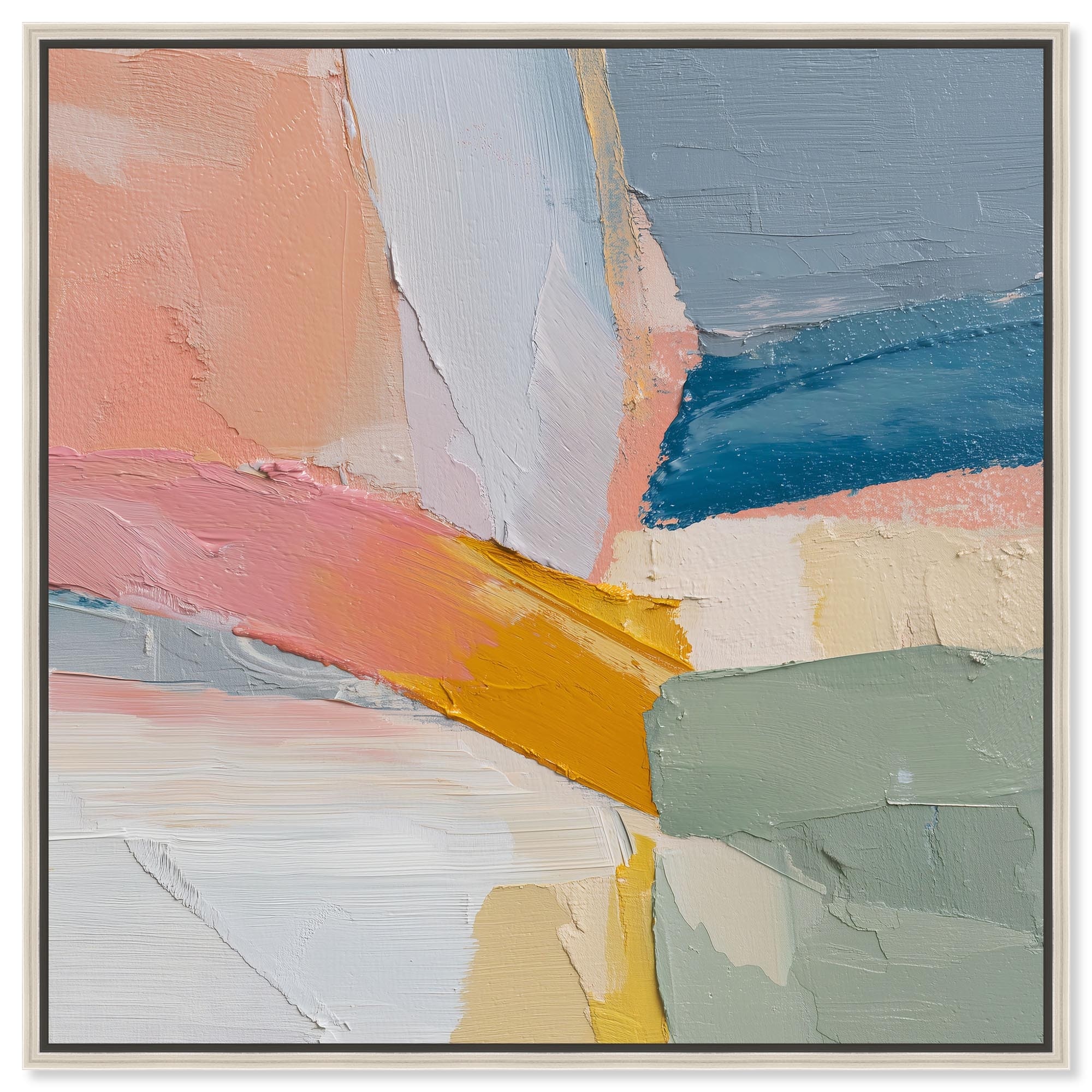 Soft and Vibrant I Bathroom Wall Art Canvas Print by Art Remedy