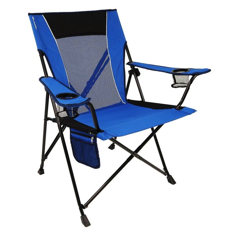 Dual Lock Camping Chair, Folding Beach Chair High Back Lightweight Portable Backpack Chair with Headrest