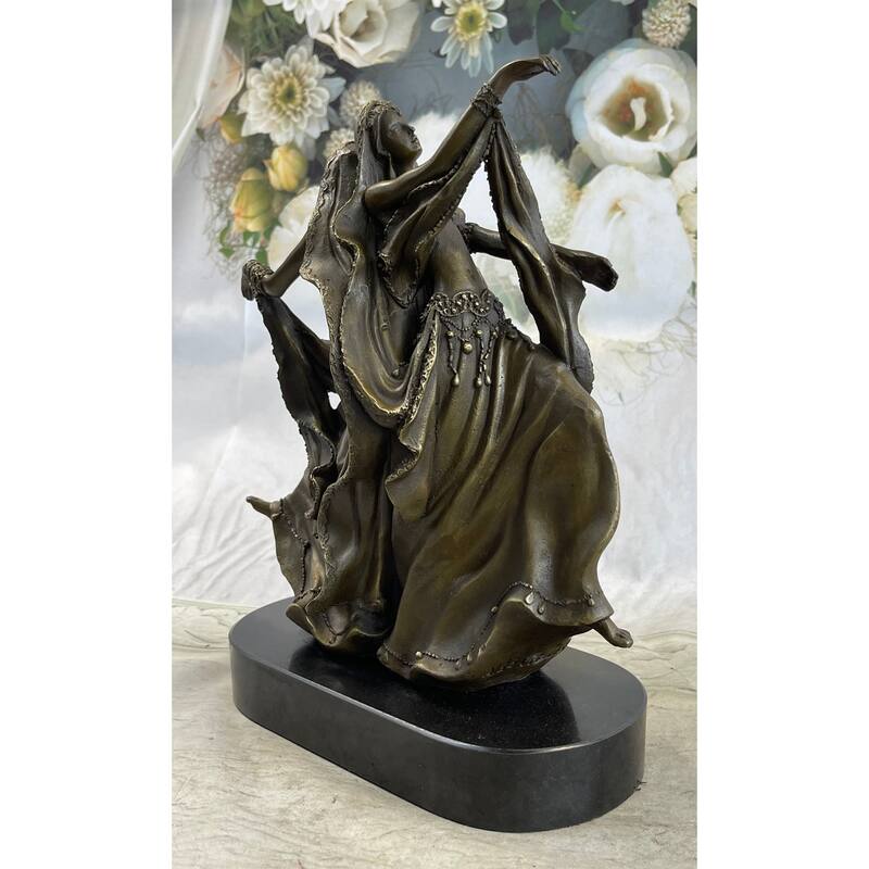 Gemini Twin Dancer Girls Bronze Statue Sculpture Figure Vitaleh Original 11 Inches X 10 Inches