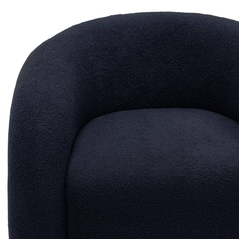 Upholstered Boucle Swivel Accent Chair