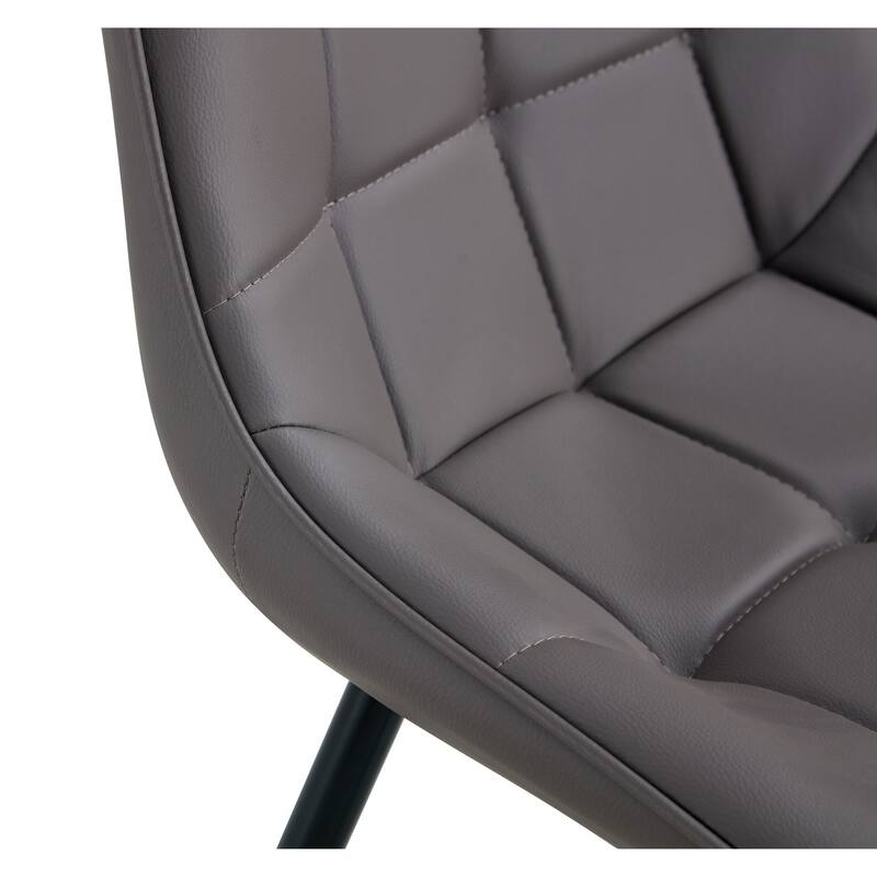 Modern Mesh PU Leather Kitchen Dining Chair with Cushion, Backrest, Metal Legs for Dining Room Kitchen Living Room Bedroom