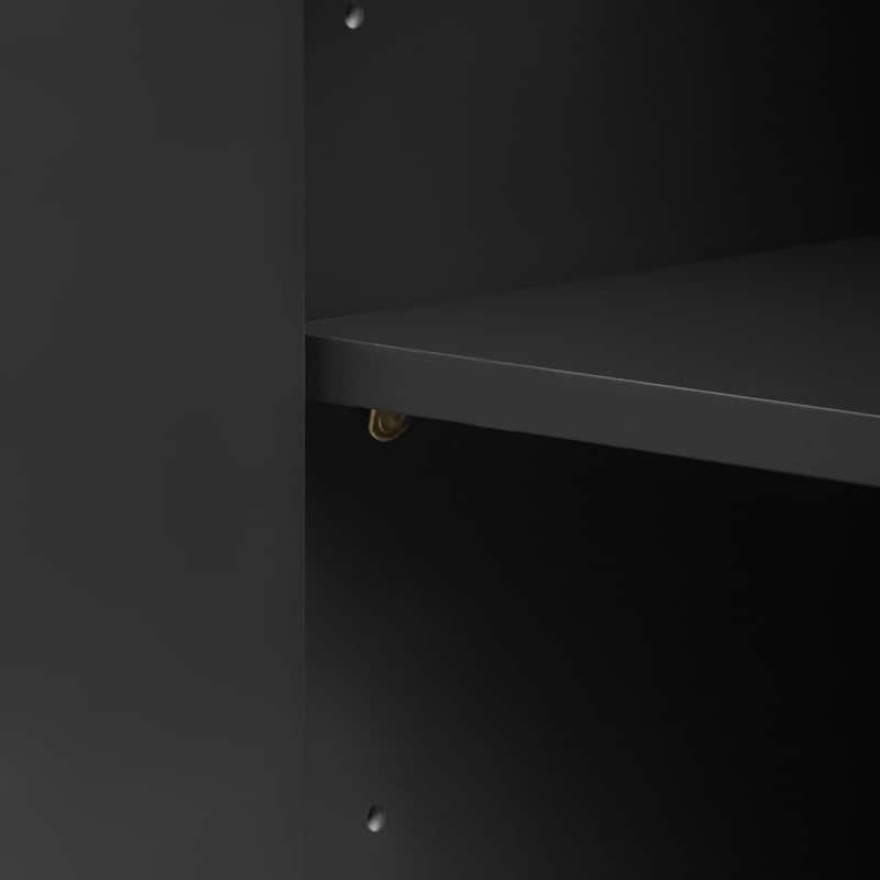 4-door Unique Wave Pattern Design Storage Cabinet