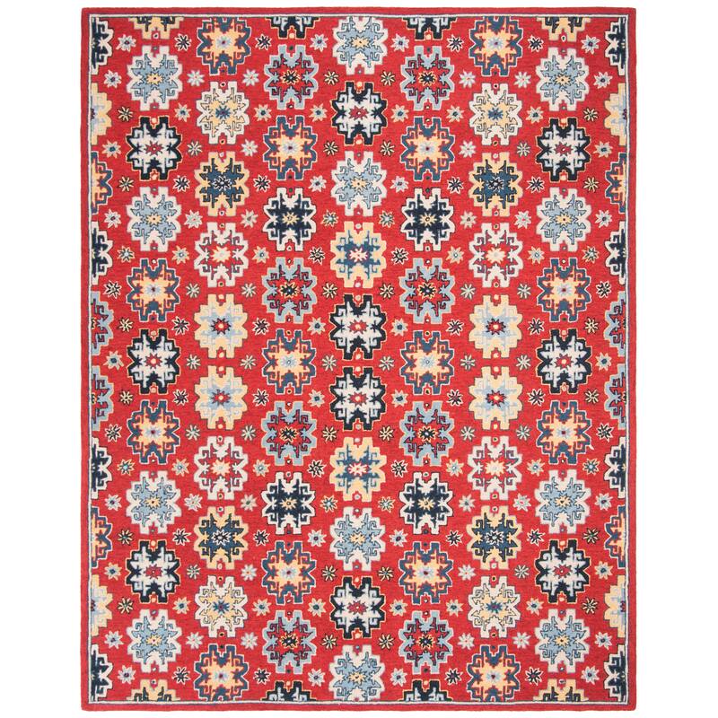 SAFAVIEH Handmade Heritage Floret Damask Traditional Oriental Wool Rug