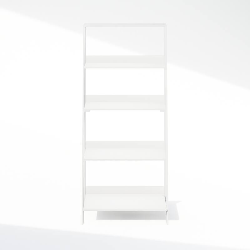 53.54 in. Tall White Wood 5-Shelf Bookcase