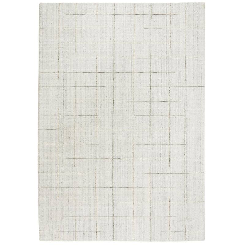 Alora Decor Chic Hand Loomed Abstract Lined Rug - 2'6 x 10' - Ivory