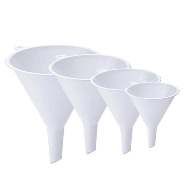 Chef Craft 4pc Classic Plastic Nesting Funnel Set - Includes 4 Convenient Sizes from 2 to 4.5 Inches