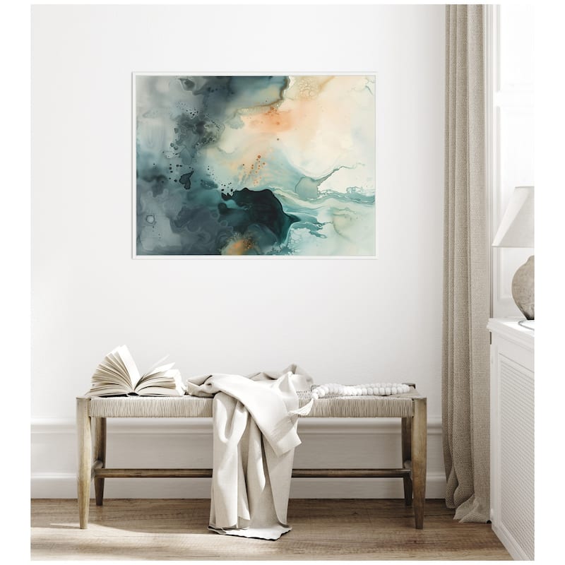 Kate and Laurel Sylvie Ethereal Ink I Framed Canvas by Amy Lighthall