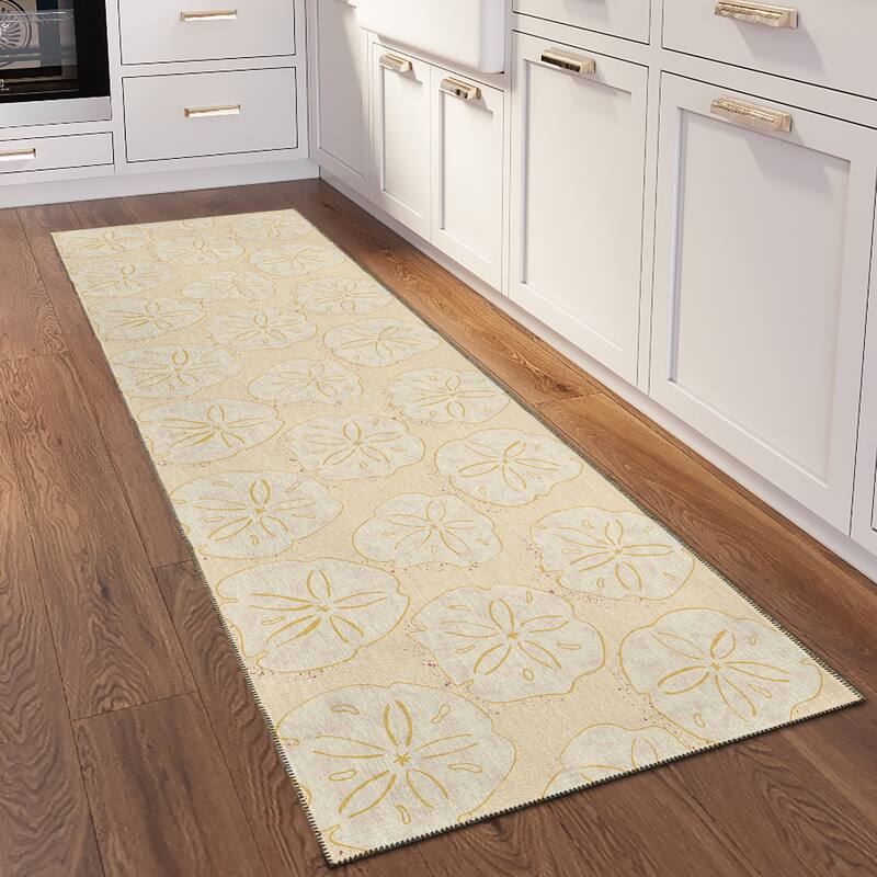 Indoor/ Outdoor Surfside Starfish Washable Rug New