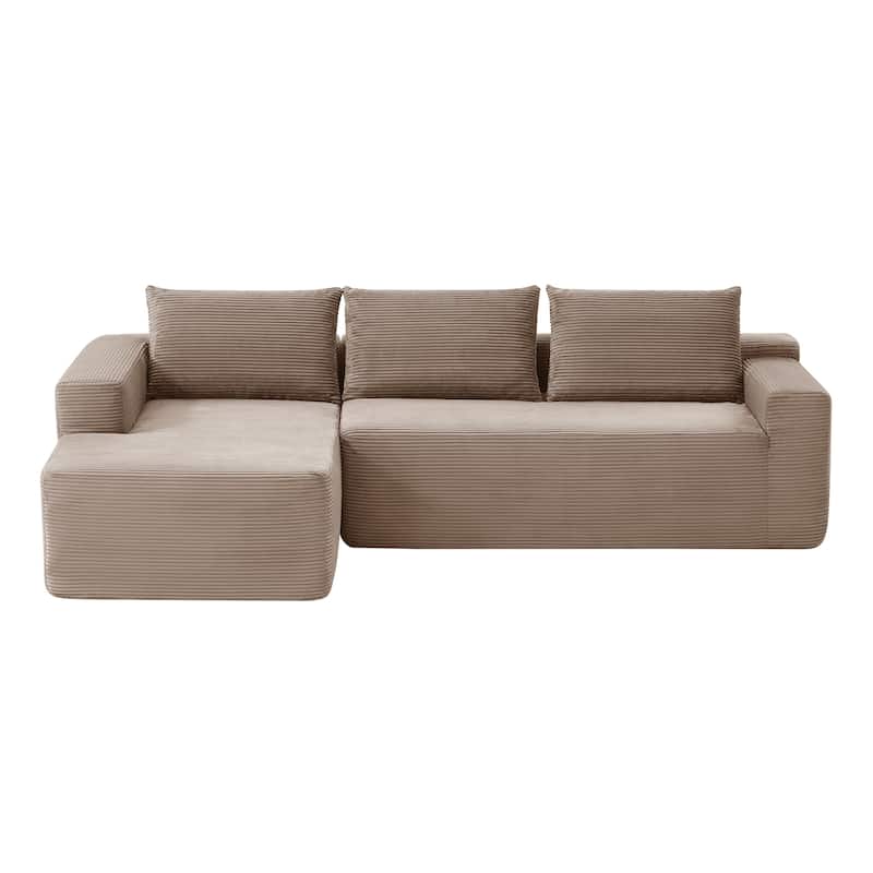 105" Cloud Sectional Couch with L-Shape Chaise,Modern Modular Sofa with Deep Seat, Upholstered Couches