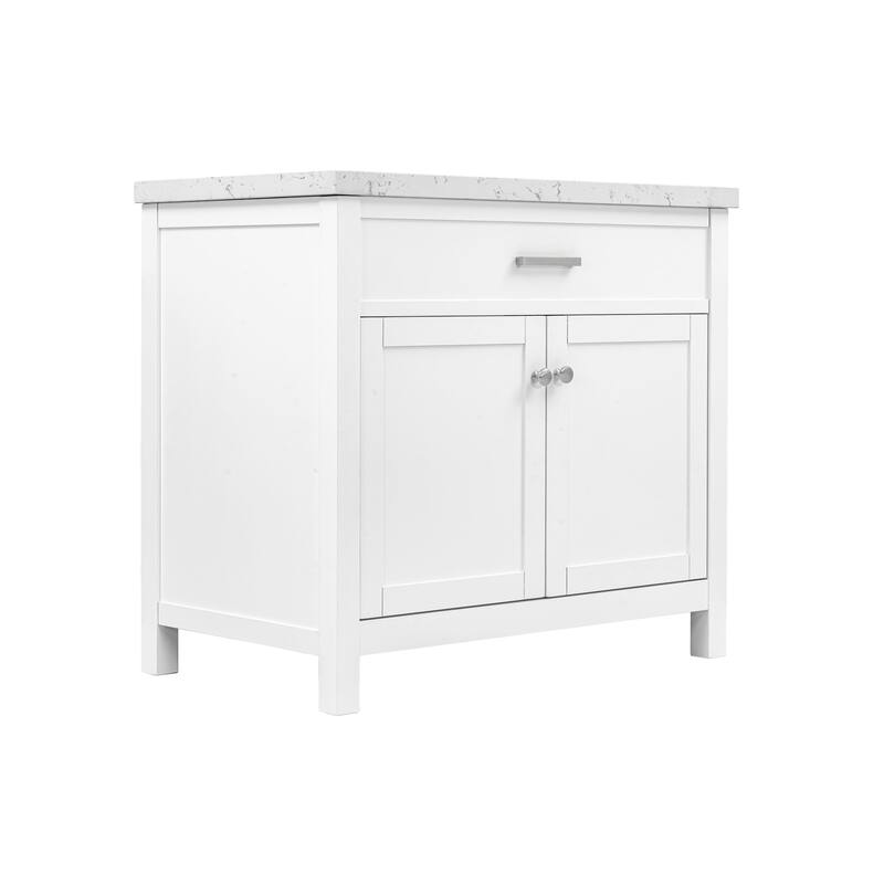 37'' Roseville Bathroom Vanity with Engineered Stone Top