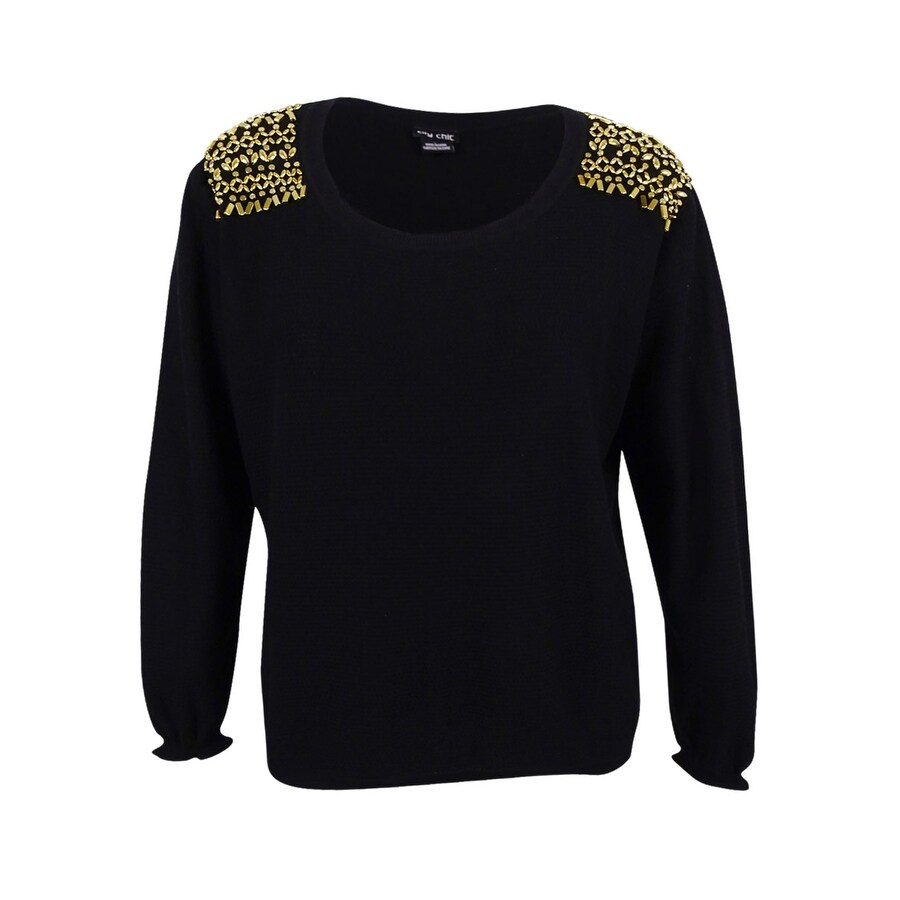 Shop City Chic Women S Trendy Plus Size Beaded Sweater Black