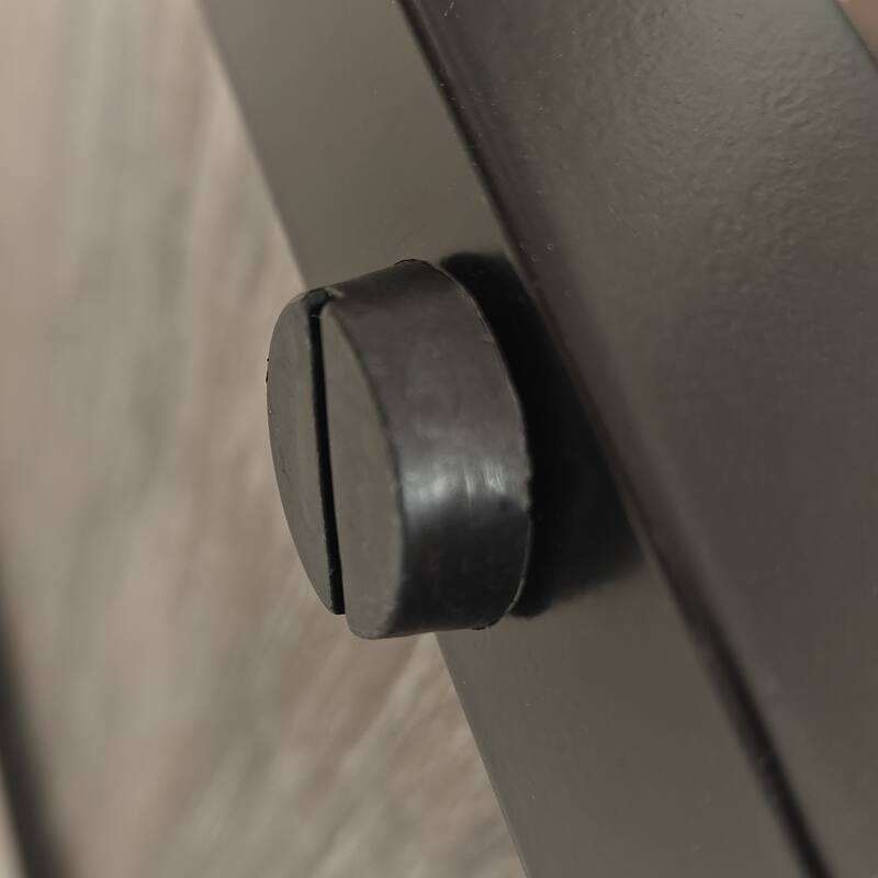 Anmytek Industrial 3 Tier Side Table with Glass Shelf Black Metal End Table for Living Room