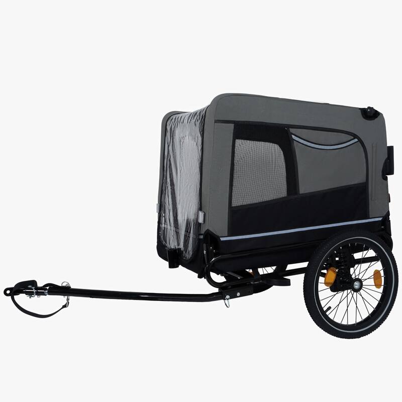 2-In-1 Bike Trailer & Push Cart For Pets-All-Terrain Wheels,Quick Release Wheel,Internal Leash,Holds Pets Up To 88 Lbs