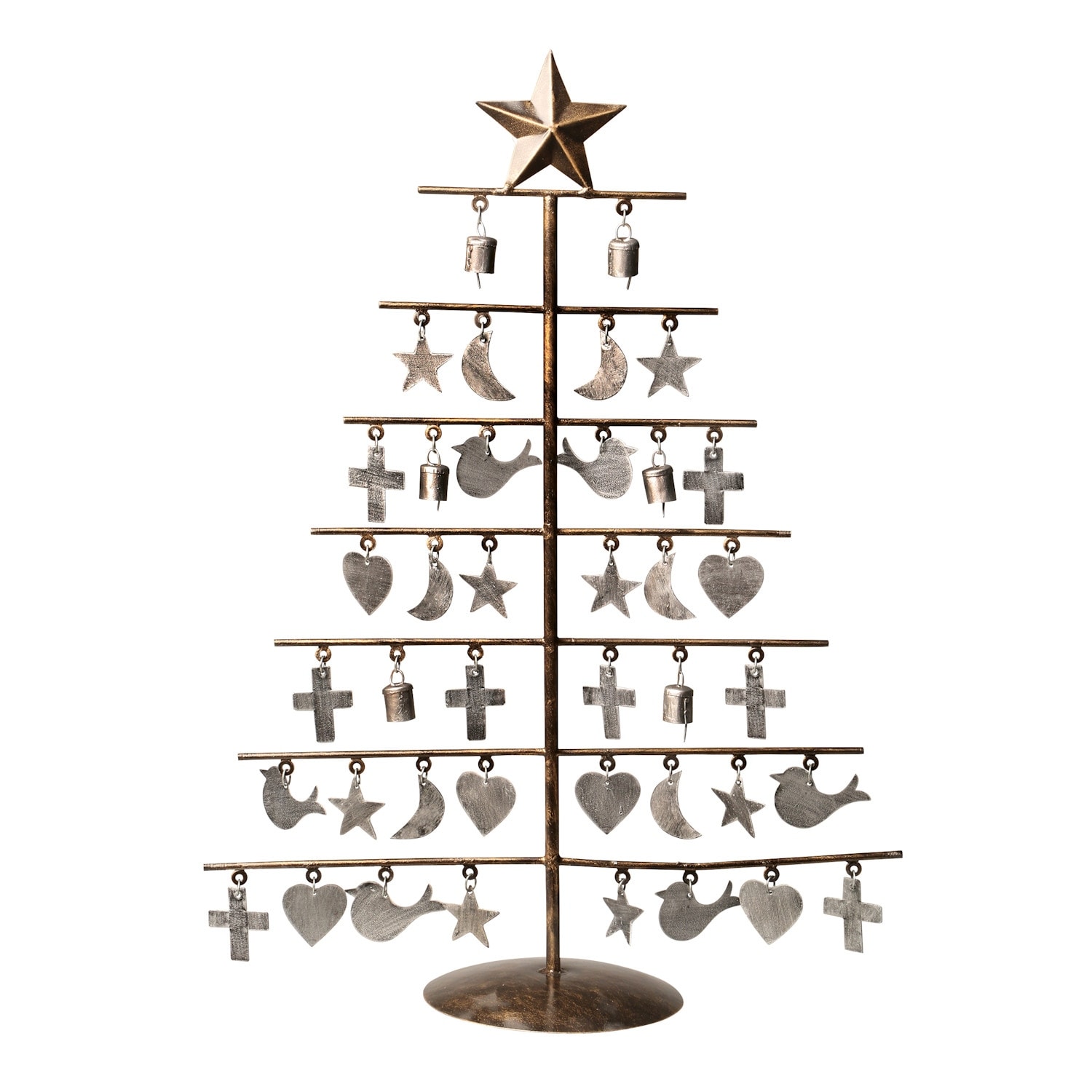 Shop Art Artifact Star Topped Metal Milagro Tree Indoor