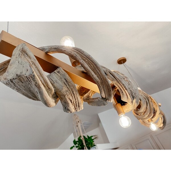 White Water Natural Driftwood Rustic Chandelier Natural Driftwood On Sale Bed Bath Beyond 36114422