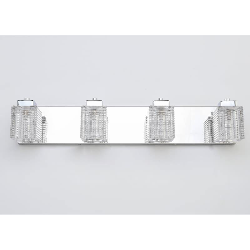 4 Lights Glass Vanity Wall Sconce For Bathroom