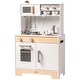 preview thumbnail 1 of 2, Wooden Chef Pretend Play Kitchen Playset With Sounds And Cookware Accessories - 2 In 1 Perfect Birthday Gift For Boys And Girls White
