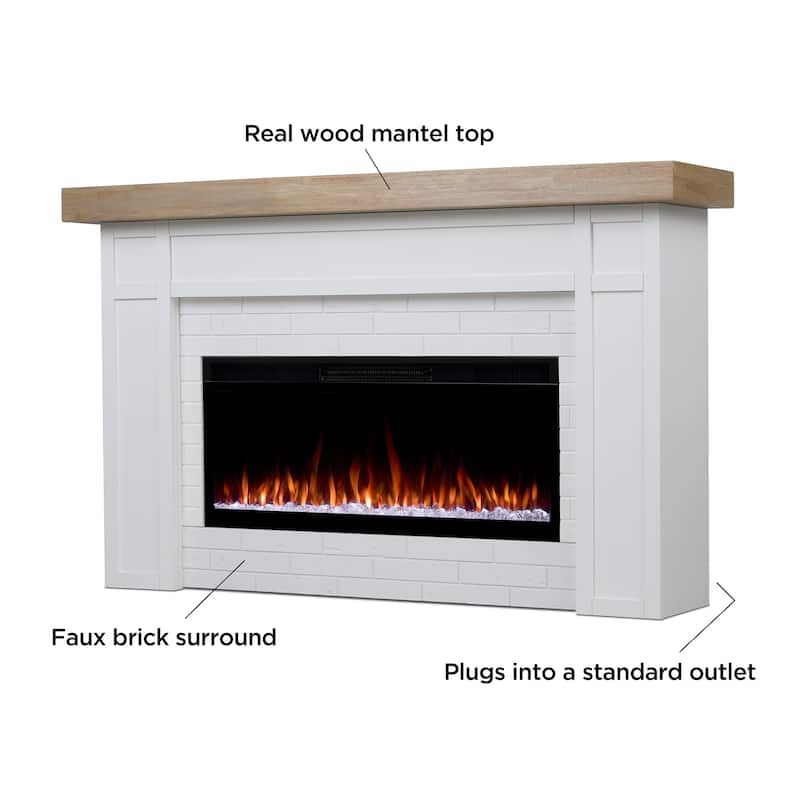Cravenhall 64" Smart Landscape Electric Fireplace by Real Flame