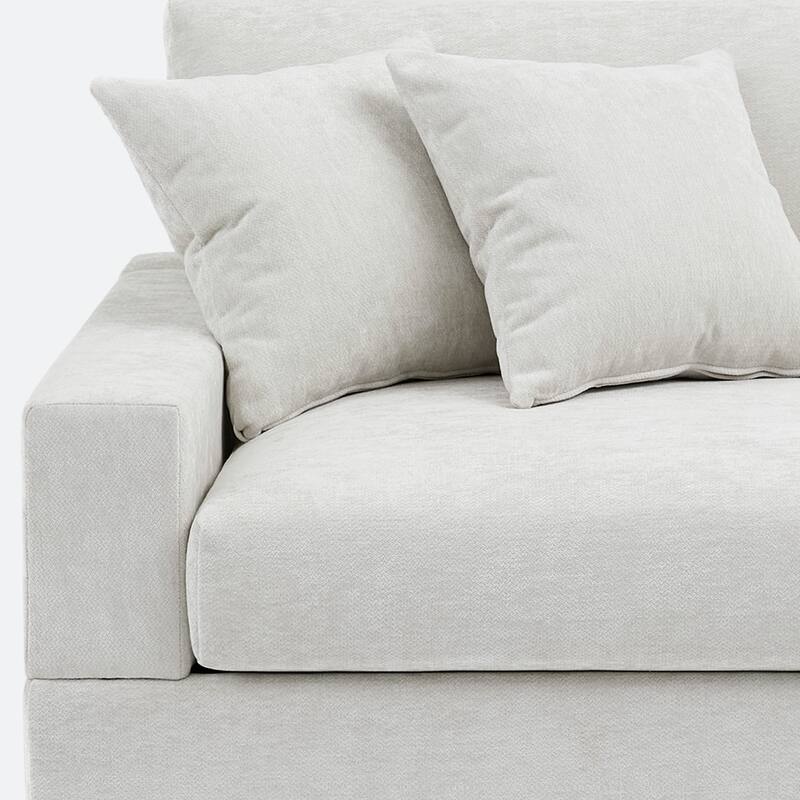 Oversized Modern Chenille L-shape Modular Sectional Sofa with Chaise