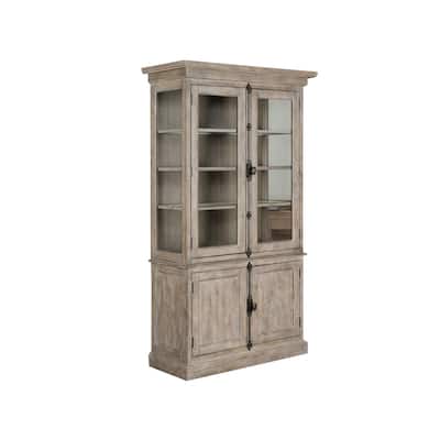 Magnussen Home Tinley Park Dove Tail Grey Dining Cabinet - 44''W x 19''D x 78''H