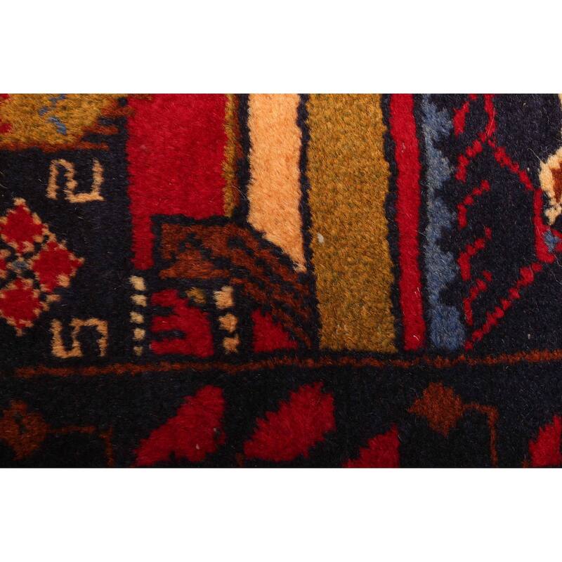 ECARPETGALLERY Hand-knotted Teimani Dark Navy Wool Rug - 3'4 x 5'5