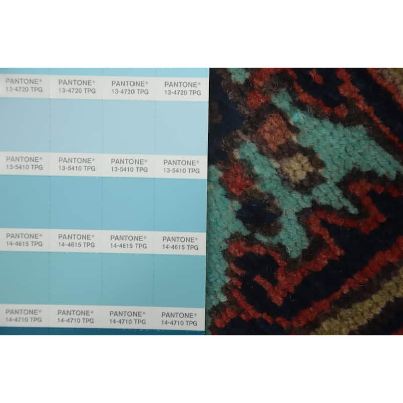 Hand Knotted Oriental 100% Wool Carpet Traditional Medallion Oranges & Rust Heriz Area Rug - 6' 11'' X 4' 7''