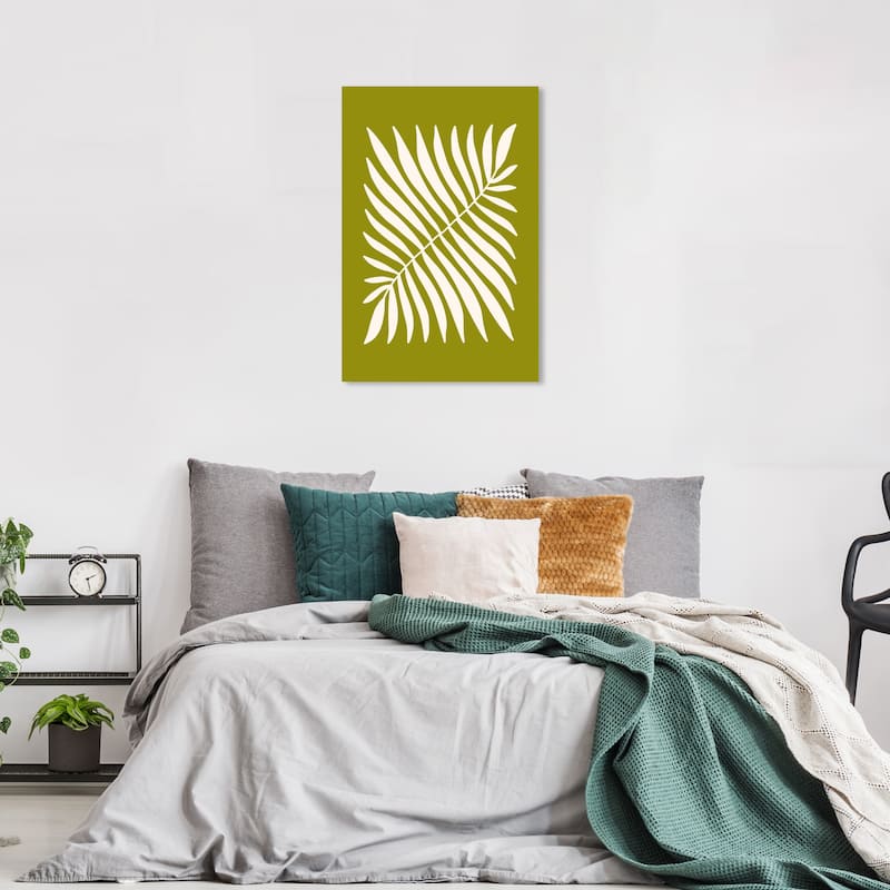 Wynwood Studio Canvas Floral and Botanical Fern like an Algae Green Modern & Contemporary Wall Art Canvas Print