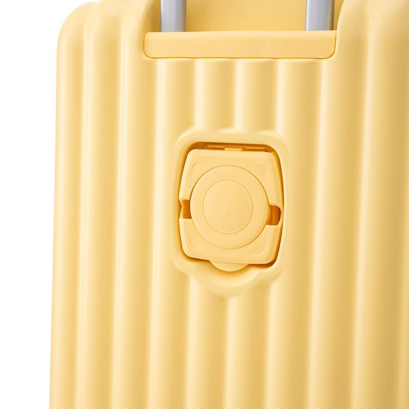 Three pcs/set in ABS Spinner Wheel Luggage with Cup Holder & USB Port & Phone Holder