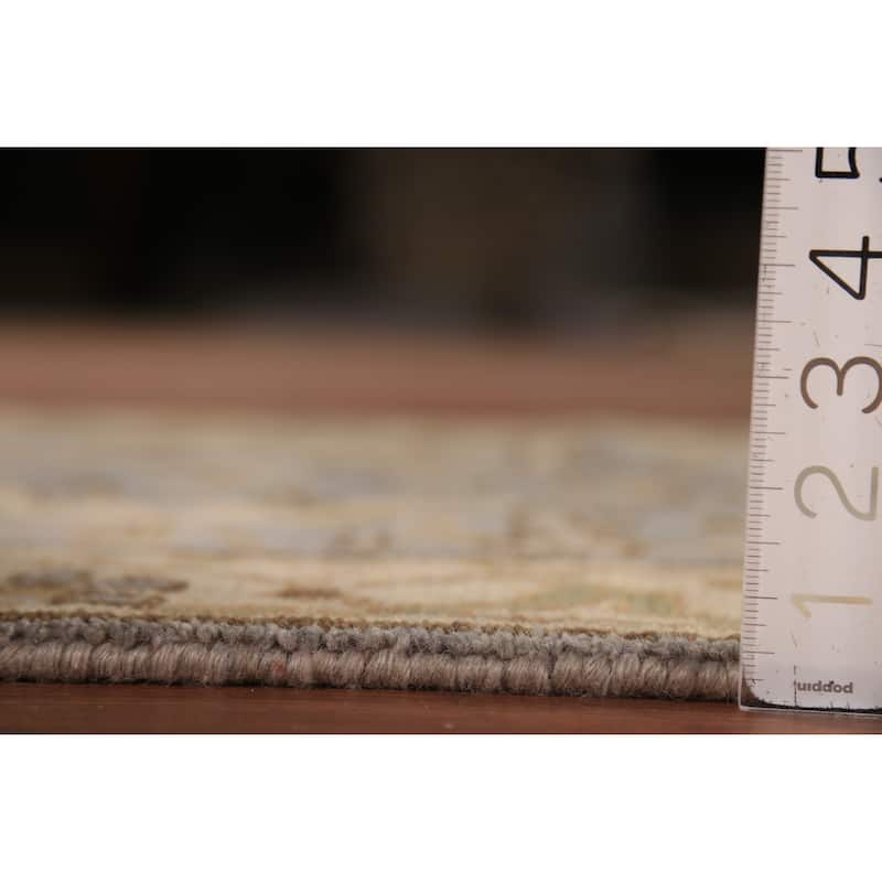 Gray Oushak Oriental Runner Rug Hand-Knotted Wool Carpet - 2'8" x 8'4"