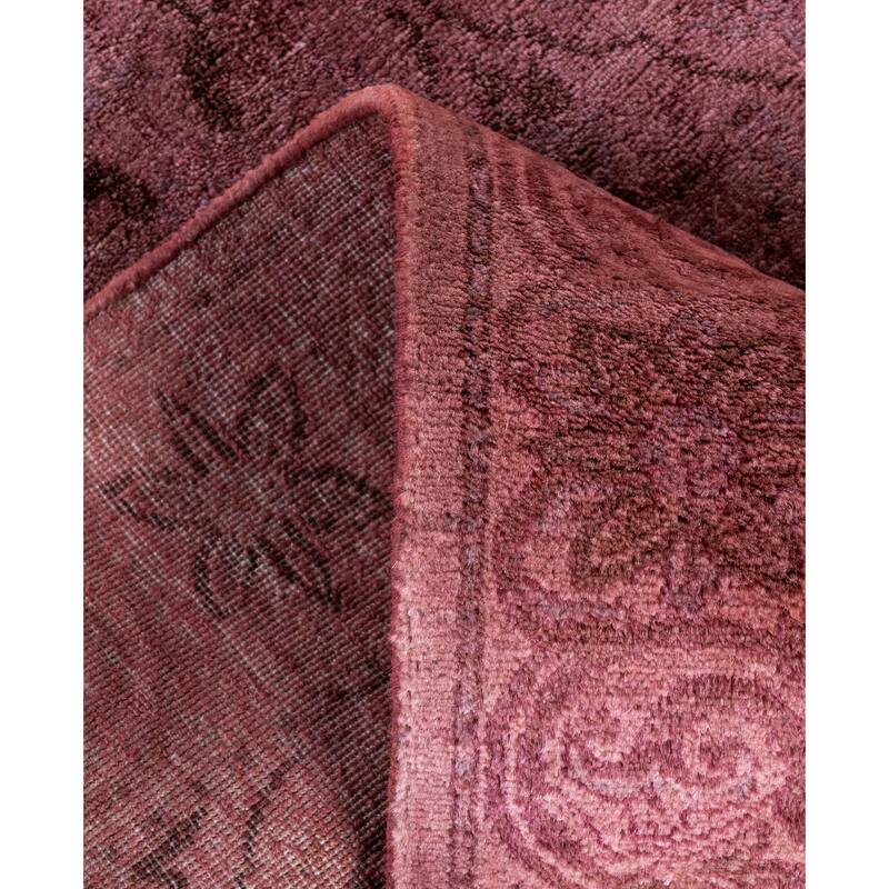 Overdyed One-of-a-Kind Hand-Knotted Area Rug - Pink - 2' 6" x 10' 3"