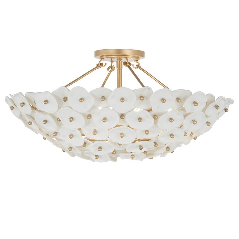 Metropolitan N1824 Coastlyn 4 Light 23" Wide Semi-Flush Bowl Ceiling