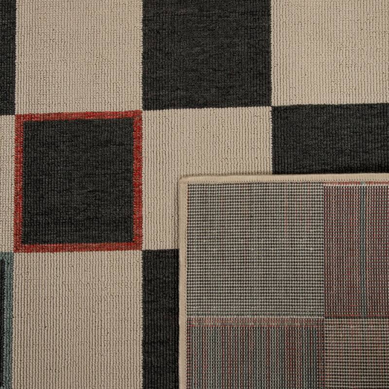 Sevita Checkered Bohemian Polypropylene Area Rug