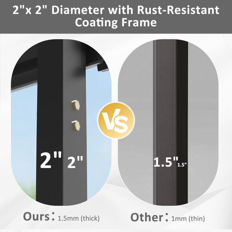 VEIKOUS Metal Carport, Heavy Duty Steel Carport Garage and Shelter, White