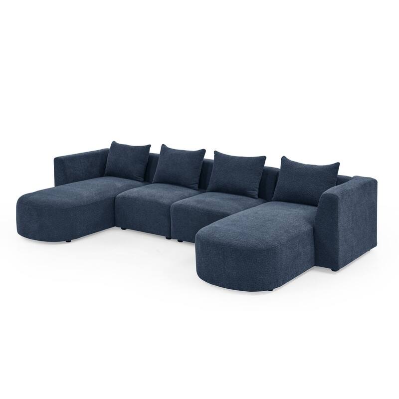 UShape Sectional Sofa Including Two Single Seats & Two Chaises with