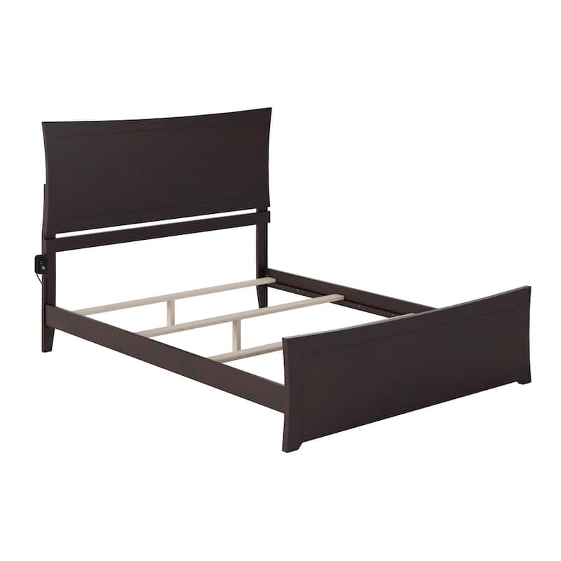 Metro Queen Foundation Bed with Matching Footboard in Espresso