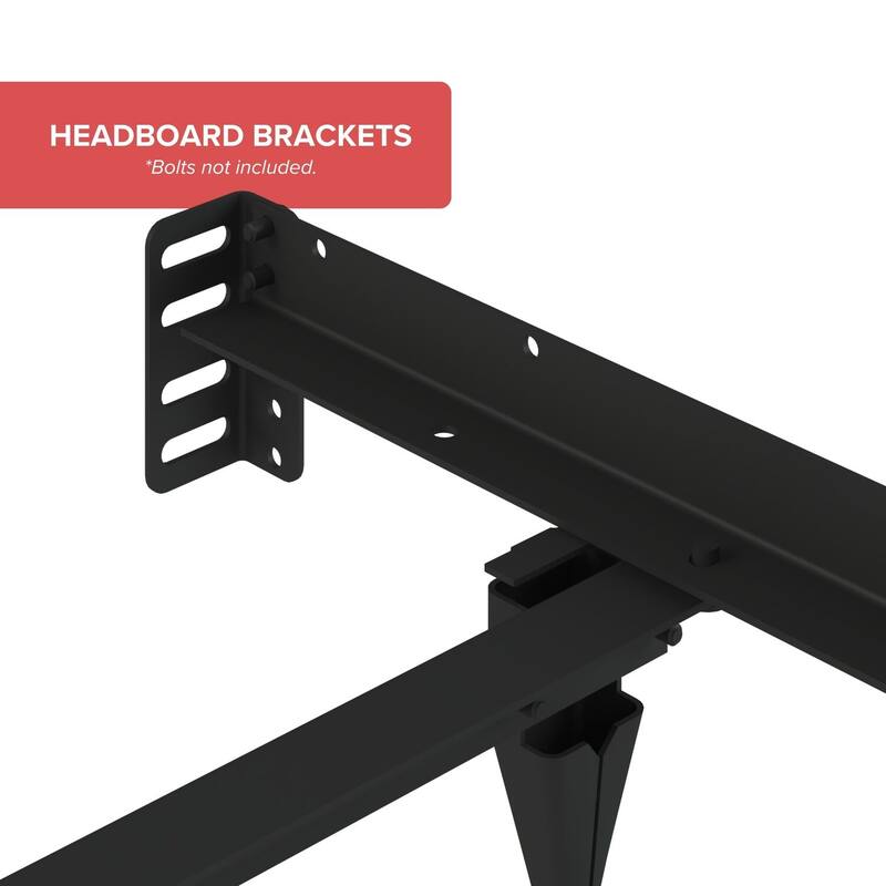 Rustic Bed Frame Glides - Queen King Eastern King - Heavy Duty Steel - Black Finish - HomeStock