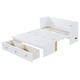 preview thumbnail 16 of 18, Full Size Murphy Bed w/ USB Port & a Large Drawer, Folding Bed, White