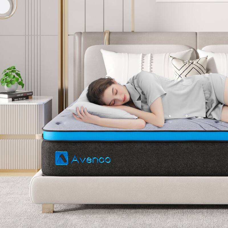 12 Inch Hybrid Mattress in a Box, Medium Firm Pocket Spring and Gel Memory Foam Mattress, Edge Support, CertiPUR-US Certified