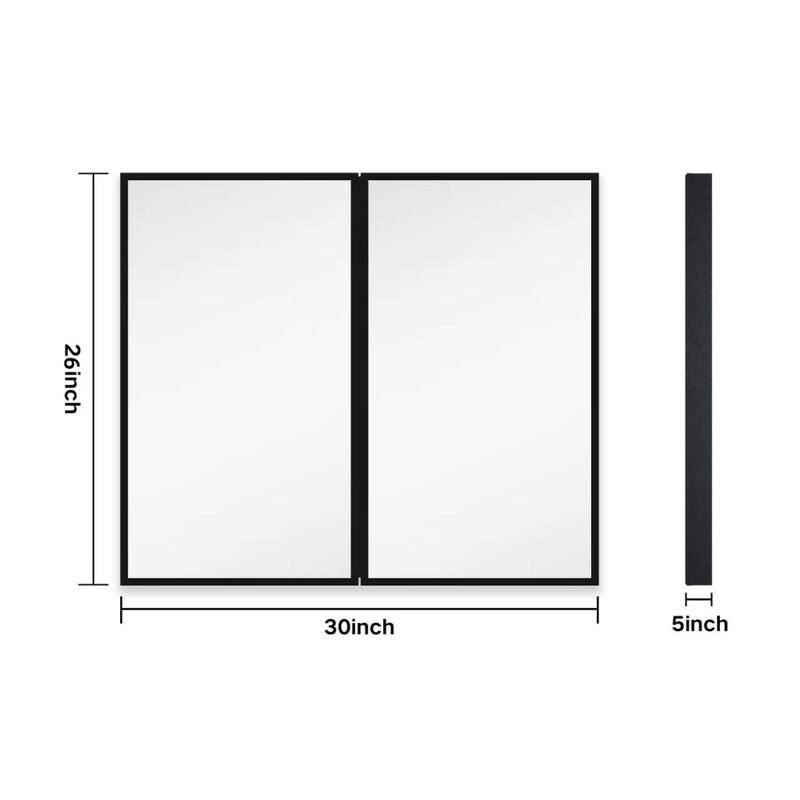 26x30 Wall mount or Recessed Bathroom Medicine Cabinet with Mirror