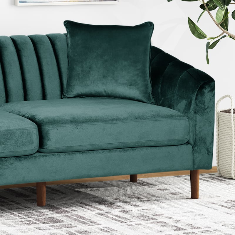 Ansonia Contemporary Velvet 3-seat Sofa by Christopher Knight Home