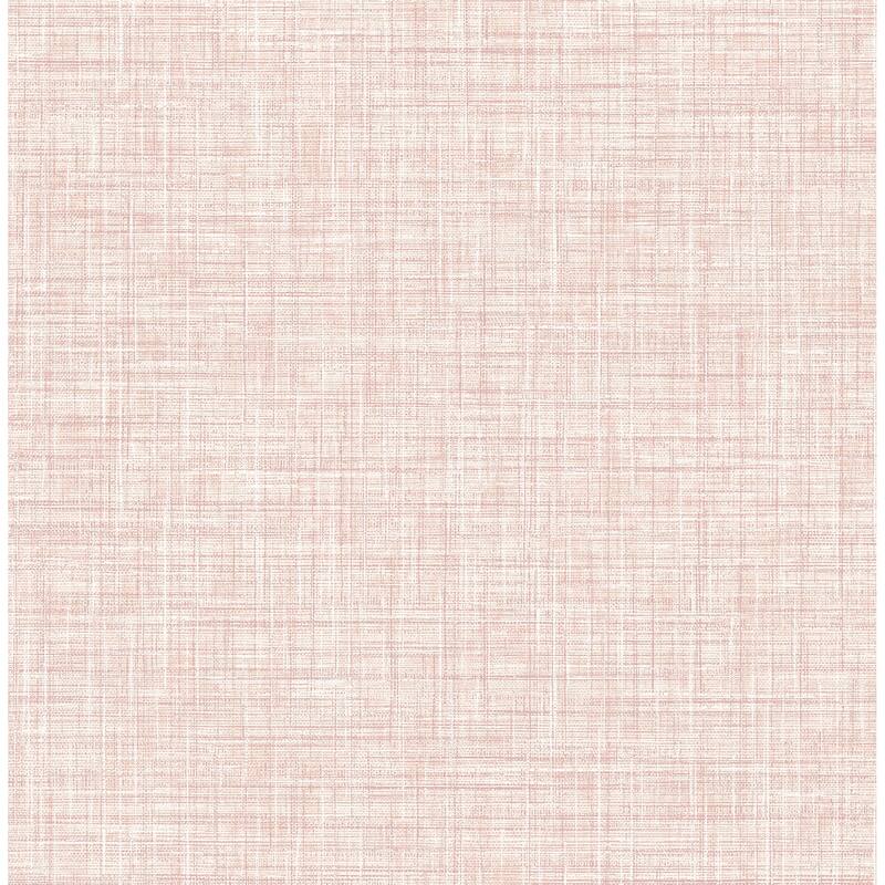 Fabric Textures Philip Poise Pink Linen Wallpaper - Pink