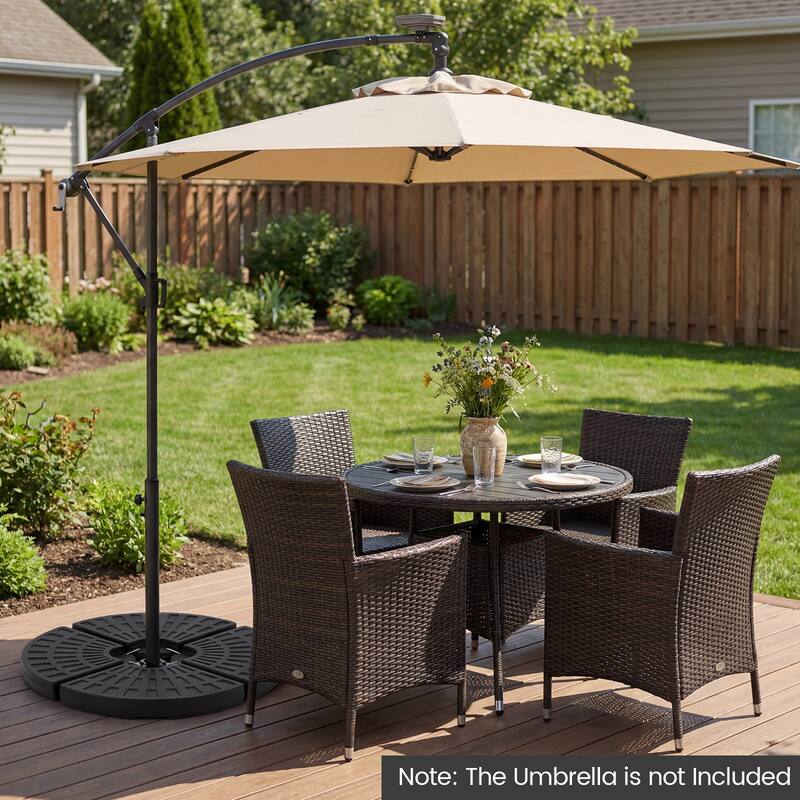 Gymax 4-Piece 140 LBS Water or Sand Filled Round Weight Plate Set