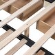 preview thumbnail 3 of 11, Queen Size Upholstered Platform Bed with Twin Size Trundle Wood Bed Frame & Drawers Storage Bed for Kids Teens Adults, Beige