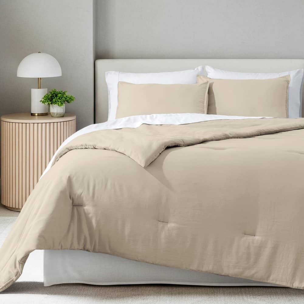 Bare Home Down Alternative Track Stitch Comforter Set