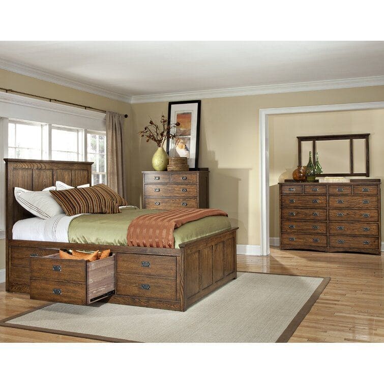 Oak Park Panel Headboard, Mission Finish