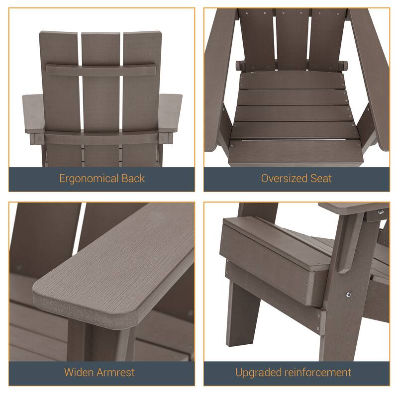 LIVOOSUN Patio Foldable Chair With Armrests,Resin Waterproof-Set of 2