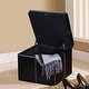 preview thumbnail 1 of 28, Adeco Bonded Leather Contrast Stitch Square Storage Ottoman Footstool